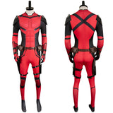 Movie Deadpool & Wolverine 2024 Wade Wilson Red Samurai Battle Suit Cosplay Costume