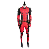 Movie Deadpool & Wolverine 2024 Wade Wilson Red Samurai Battle Suit Cosplay Costume