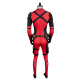 Movie Deadpool & Wolverine 2024 Wade Wilson Red Samurai Battle Suit Cosplay Costume