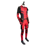 Movie Deadpool & Wolverine 2024 Wade Wilson Red Samurai Battle Suit Cosplay Costume