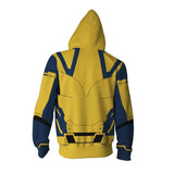 Movie Deadpool & Wolverine 2024 Wolverine James Logan Howlett Yellow Hoodie Cosplay Costume