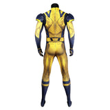 Movie Deadpool & Wolverine 2024 Wolverine James Logan Howlett Yellow Jumpsuit Cosplay Costume