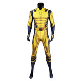 Movie Deadpool & Wolverine 2024 Wolverine James Logan Howlett Yellow Jumpsuit Cosplay Costume