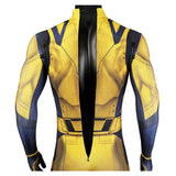 Movie Deadpool & Wolverine 2024 Wolverine James Logan Howlett Yellow Jumpsuit Cosplay Costume