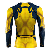 Movie Deadpool & Wolverine 2024 Wolverine James Logan Howlett Yellow T-shirt Cosplay Costume