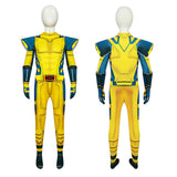 Movie Deadpool & Wolverine 2024 Wolverine Kids Children Yellow Jumpsuit Cosplay Costume