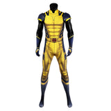 Movie Deadpool & Wolverine 2024 Wolverine Yellow Jumpsuit Cosplay Costume