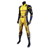 Movie Deadpool & Wolverine 2024 Wolverine Yellow Jumpsuit Cosplay Costume