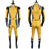 Movie Deadpool & Wolverine 2024 Wolverine Yellow Jumpsuit Cosplay Costume Outfits Halloween Carnival Suit