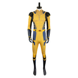 Movie Deadpool & Wolverine 2024 Wolverine Yellow Jumpsuit Cosplay Costume Outfits Halloween Carnival Suit