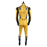 Movie Deadpool & Wolverine 2024 Wolverine Yellow Jumpsuit Cosplay Costume Outfits Halloween Carnival Suit