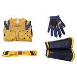 Movie Deadpool & Wolverine 2024 Wolverine Yellow Jumpsuit Full Set Cosplay Costume