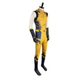 Movie Deadpool & Wolverine 2024 Wolverine Yellow Jumpsuit Full Set Cosplay Costume