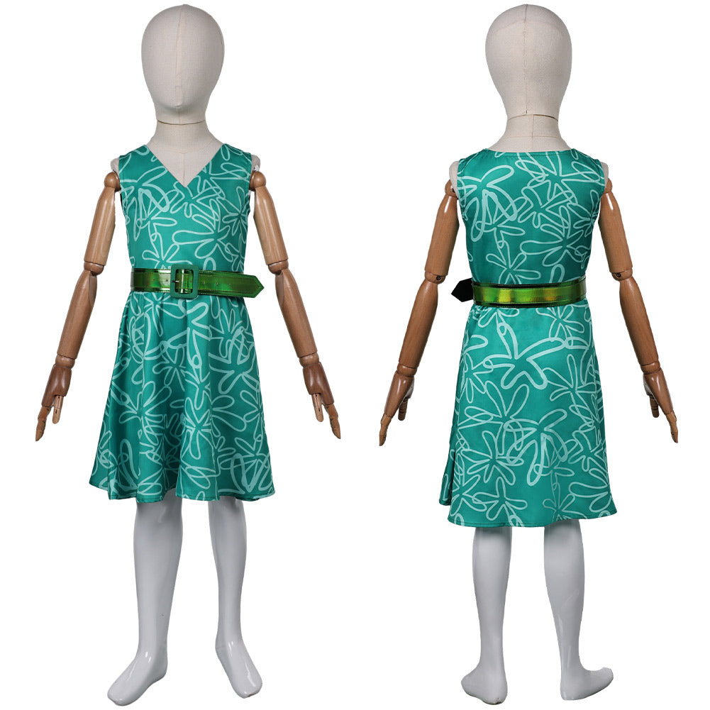 Movie Disgust Kids Children Green Dress Cosplay Costume Outfits Hallow TrendsinCosplay Movie Disgust Kids Children Green Dress Cosplay Costume Outfits Hallow TrendsinCosplay