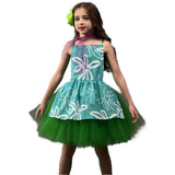 Movie Disgust Kids Children Green Tutu Dress Cosplay Costume Outfits Halloween Carnival Suit