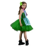 Movie Disgust Kids Children Green Tutu Dress Cosplay Costume Outfits Halloween Carnival Suit