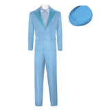 Movie Dumb and Dumber Harry Dunne Blue Suit Cosplay Costume Outfits Halloween Carnival Suit