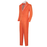 Movie Dumb and Dumber Lloyd Christmas Orange Suit Cosplay Costume Outfits Halloween Carnival Suit