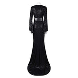 Movie Elvira: Mistress of the Dark Elvira Women Black Dress Cosplay Costume Outfits Halloween Carnival Suit