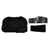 Movie Elvira: Mistress of the Dark Elvira Women Black Dress Cosplay Costume Outfits Halloween Carnival Suit