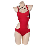 Movie Ghostbusters 2024 Grooberson Women Red One-piece Swimsuit Cosplay Costume Original Design