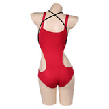 Movie Ghostbusters 2024 Grooberson Women Red One-piece Swimsuit Cosplay Costume Original Design
