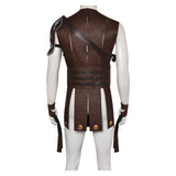 Movie Gladiator Commodus Brown Leather Outfit Cosplay Costume Outfits Halloween Carnival Suit