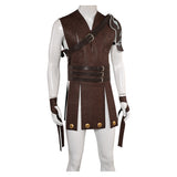 Movie Gladiator Commodus Brown Leather Outfit Cosplay Costume Outfits Halloween Carnival Suit