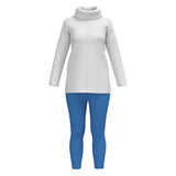 Movie Inside Out 2024 Anxiety Kids Children Blue Outfit Cosplay Costume Outfits Halloween Carnival Suit