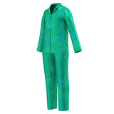 Movie Inside Out 2024 Disgust Kids Children Green Sleepwear Cosplay Costume Outfits Halloween Carnival Suit