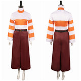 Movie Inside Out Anxiety Women Orange Outfit Cosplay Costume Outfits Halloween Carnival Suit