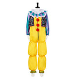 Movie It Pennywise Yellow Jumpsuit Cosplay Costume Outfits Halloween Carnival Suit