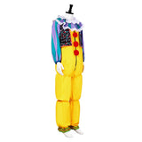 Movie It Pennywise Yellow Jumpsuit Cosplay Costume Outfits Halloween Carnival Suit