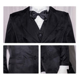 Movie Joker: Folie à Deux (2024) Arthur Fleck Black Suit Cosplay Costume Outfits Halloween Carnival Suit