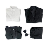 Movie Joker: Folie à Deux (2024) Arthur Fleck Black Suit Cosplay Costume Outfits Halloween Carnival Suit