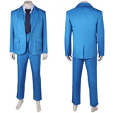 Movie Joker: Folie à Deux (2024) Arthur Fleck Blue Suit Cosplay Costume Outfits Halloween Carnival Suit