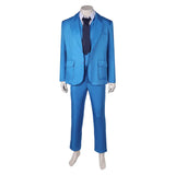 Movie Joker: Folie à Deux (2024) Arthur Fleck Blue Suit Cosplay Costume Outfits Halloween Carnival Suit