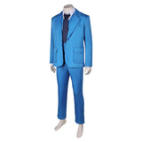 Movie Joker: Folie à Deux (2024) Arthur Fleck Blue Suit Cosplay Costume Outfits Halloween Carnival Suit