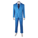 Movie Joker: Folie à Deux (2024) Arthur Fleck Blue Suit Cosplay Costume Outfits Halloween Carnival Suit