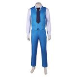 Movie Joker: Folie à Deux (2024) Arthur Fleck Blue Suit Cosplay Costume Outfits Halloween Carnival Suit