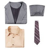 Movie Joker: Folie à Deux (2024) Arthur Fleck Grey Suit Cosplay Costume Outfits Halloween Carnival Suit