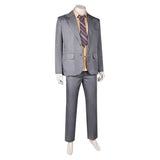 Movie Joker: Folie à Deux (2024) Arthur Fleck Grey Suit Cosplay Costume Outfits Halloween Carnival Suit