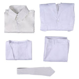 Movie Joker: Folie à Deux (2024) Arthur Fleck White Outfit Cosplay Costume Outfits Halloween Carnival Suit