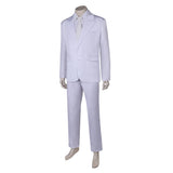 Movie Joker: Folie à Deux (2024) Arthur Fleck White Outfit Cosplay Costume Outfits Halloween Carnival Suit