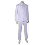 Movie Joker: Folie à Deux (2024) Arthur Fleck White Outfit Cosplay Costume Outfits Halloween Carnival Suit