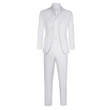 Movie Joker: Folie à Deux (2024) Arthur Fleck White Suit Cosplay Costume Outfits Halloween Carnival Suit