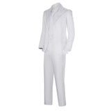 Movie Joker: Folie à Deux (2024) Arthur Fleck White Suit Cosplay Costume Outfits Halloween Carnival Suit