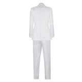 Movie Joker: Folie à Deux (2024) Arthur Fleck White Suit Cosplay Costume Outfits Halloween Carnival Suit