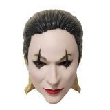 Movie Joker: Folie à Deux (2024) Harley Quinn Slicked Back Wig Cosplay Latex Masks Halloween Party Costume Props