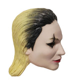 Movie Joker: Folie à Deux (2024) Harley Quinn Slicked Back Wig Cosplay Latex Masks Halloween Party Costume Props